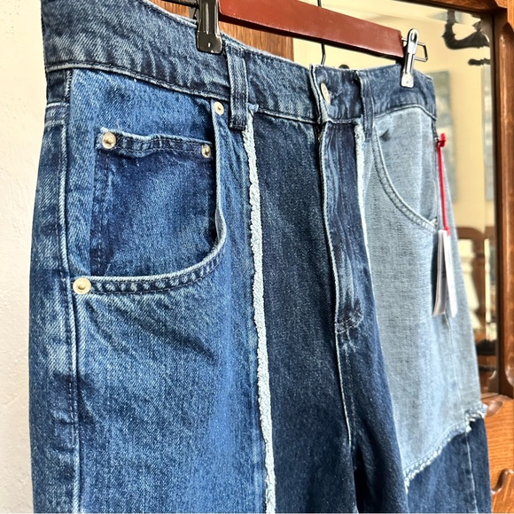NWT BDG Urban Outfitters Carter Patchwork Loose Fit High Rise Jeans Size 29 - Picture 7 of 16